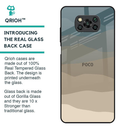 Abstract Mountain Pattern Glass Case for Poco X3