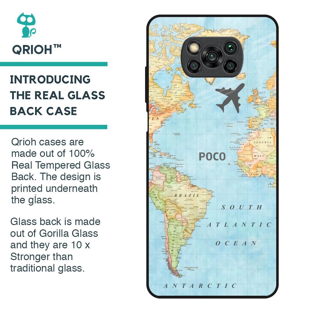 Fly Around The World Glass Case for Poco X3