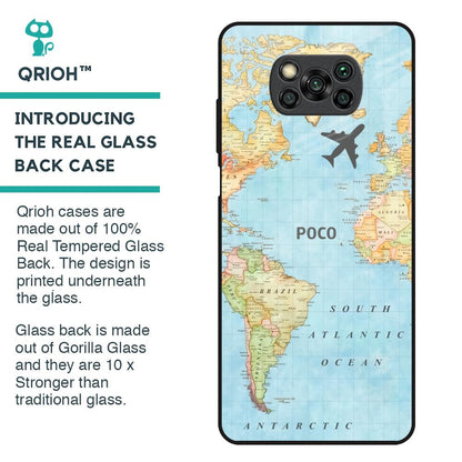 Fly Around The World Glass Case for Poco X3