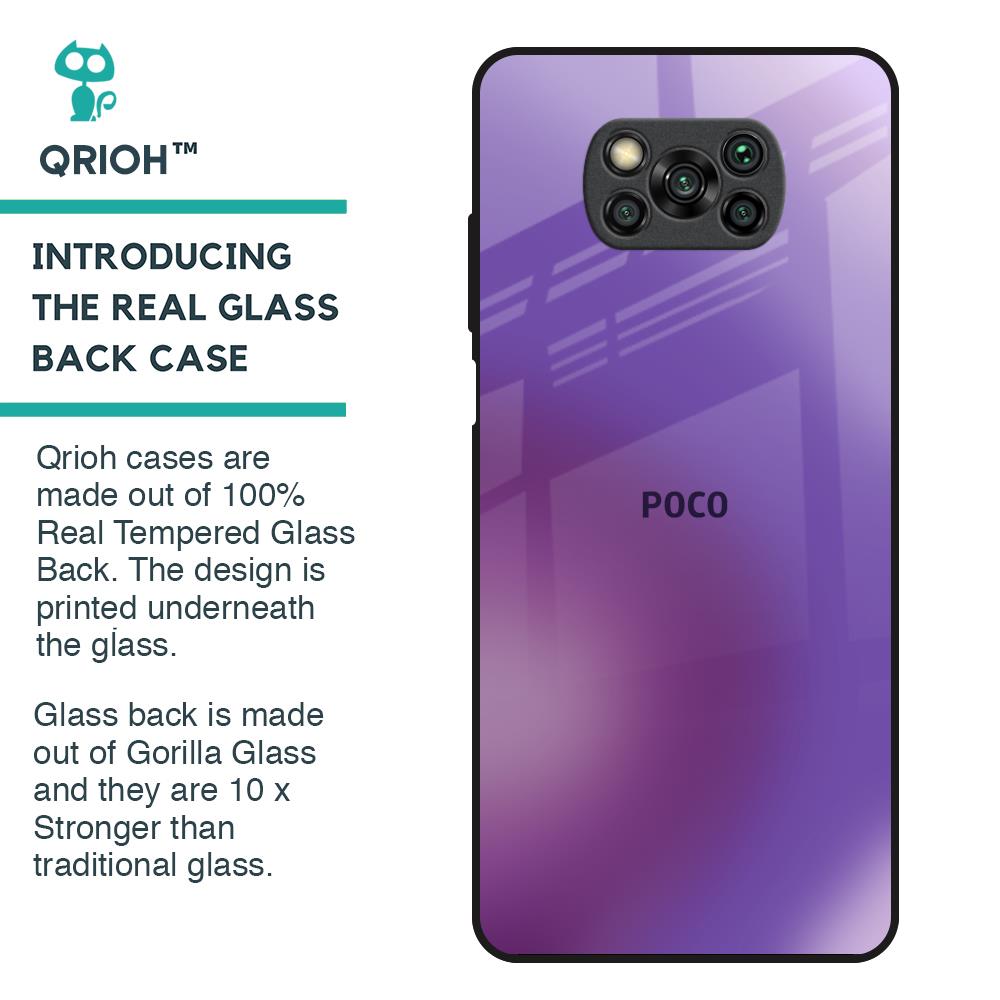 Ultraviolet Gradient Glass Case for Poco X3