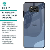 Navy Blue Ombre Glass Case for Poco X3