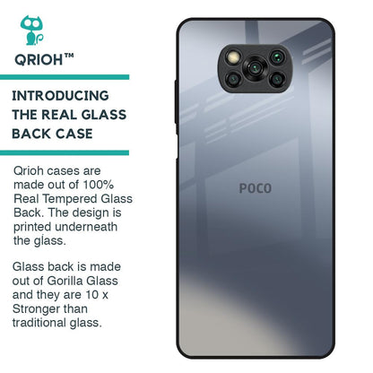 Space Grey Gradient Glass Case for Poco X3