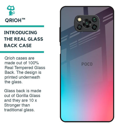 Rainbow Laser Glass Case for Poco X3