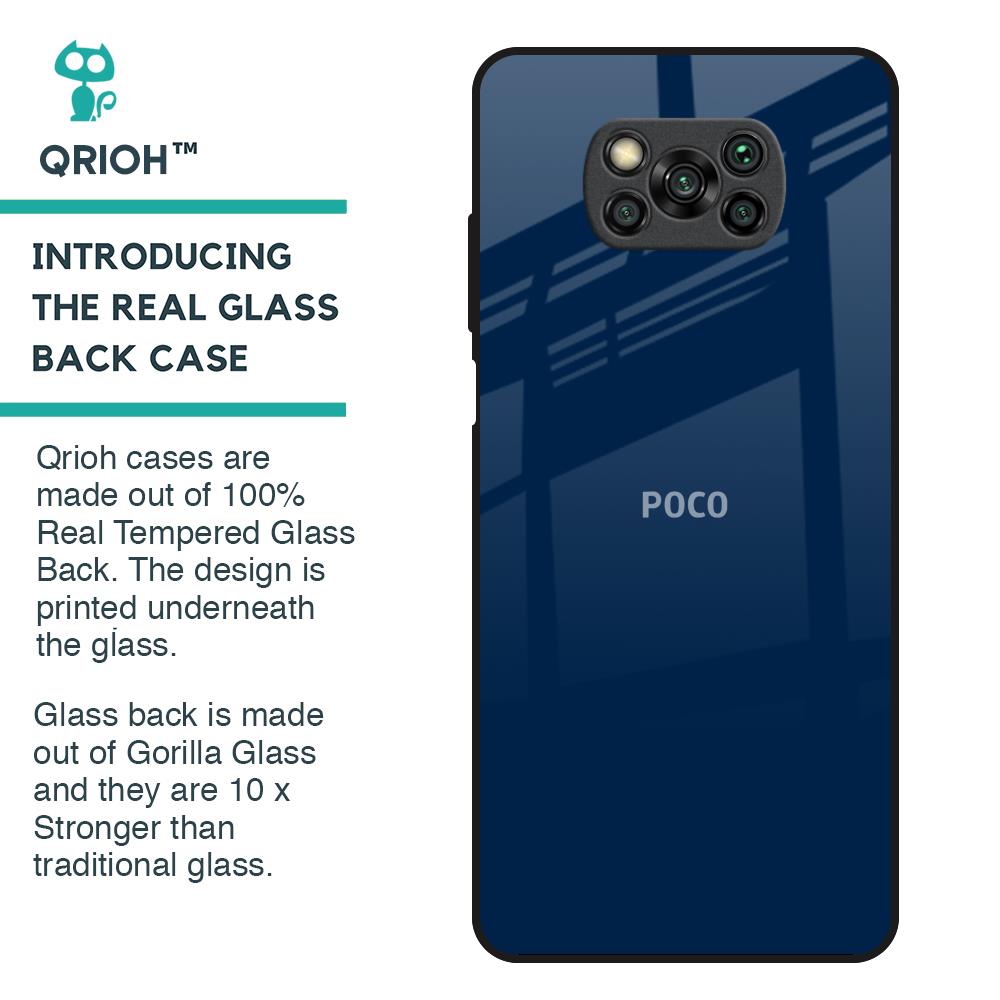 Royal Navy Glass Case for Poco X3