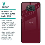 Classic Burgundy Glass Case for Poco X3