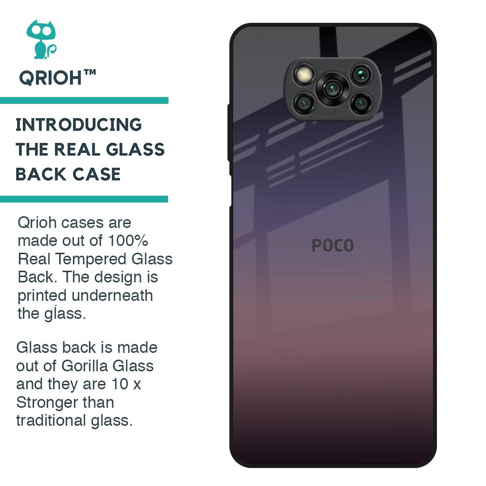 Grey Ombre Glass Case for Poco X3