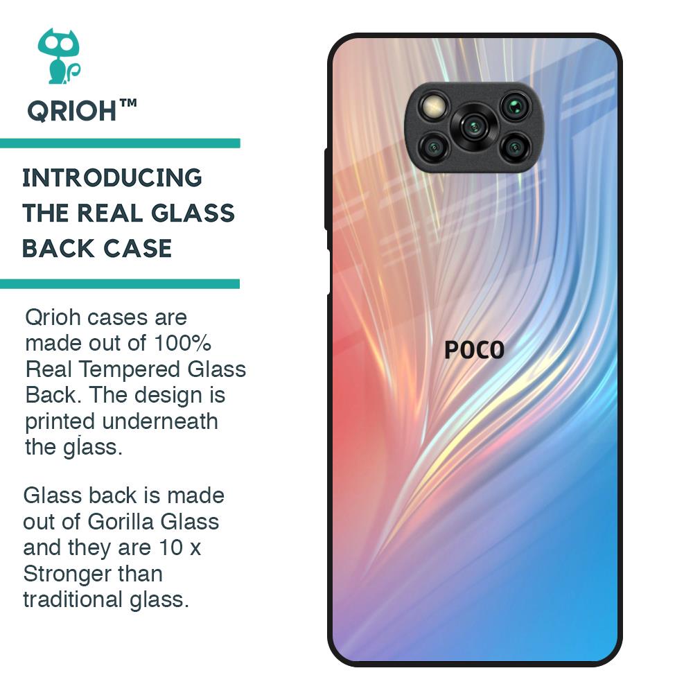 Mystic Aurora Glass Case for Poco X3