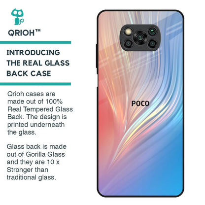 Mystic Aurora Glass Case for Poco X3