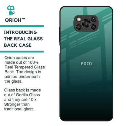 Palm Green Glass Case For Poco X3