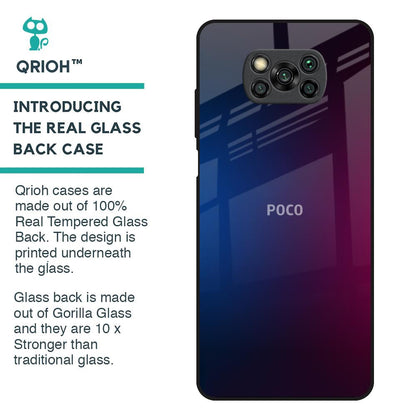 Mix Gradient Shade Glass Case For Poco X3