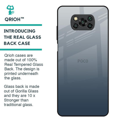 Smokey Grey Color Glass Case For Poco X3
