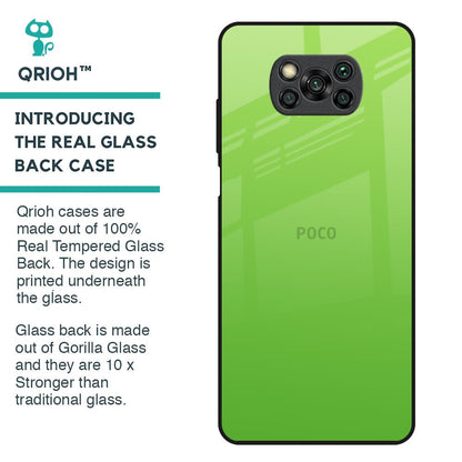 Paradise Green Glass Case For Poco X3