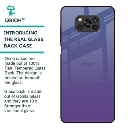 Indigo Pastel Glass Case For Poco X3
