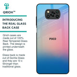 Blue & Pink Ombre Glass case for Poco X3