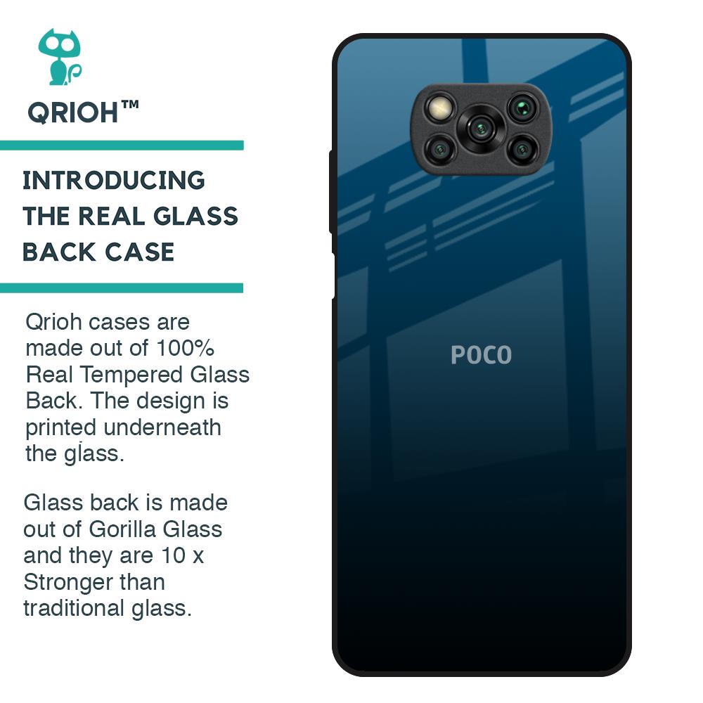 Sailor Blue Glass Case For Poco X3