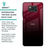 Wine Red Glass Case For Poco X3