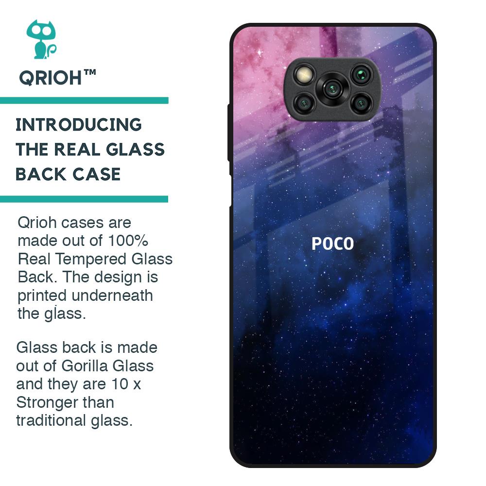 Dreamzone Glass Case For Poco X3