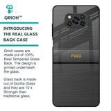 Grey Metallic Glass Case For Poco X3