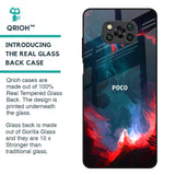 Brush Art Glass Case For Poco X3