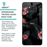 Tropical Art Flower Glass Case for Poco X3