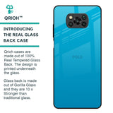 Blue Aqua Glass Case for Poco X3
