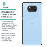 Pastel Sky Blue Glass Case for Poco X3