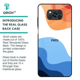 Wavy Color Pattern Glass Case for Poco X3