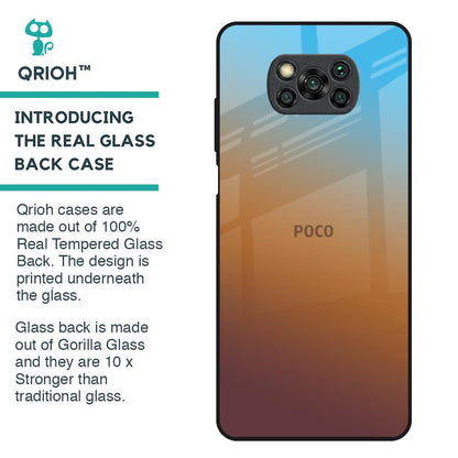 Rich Brown Glass Case for Poco X3