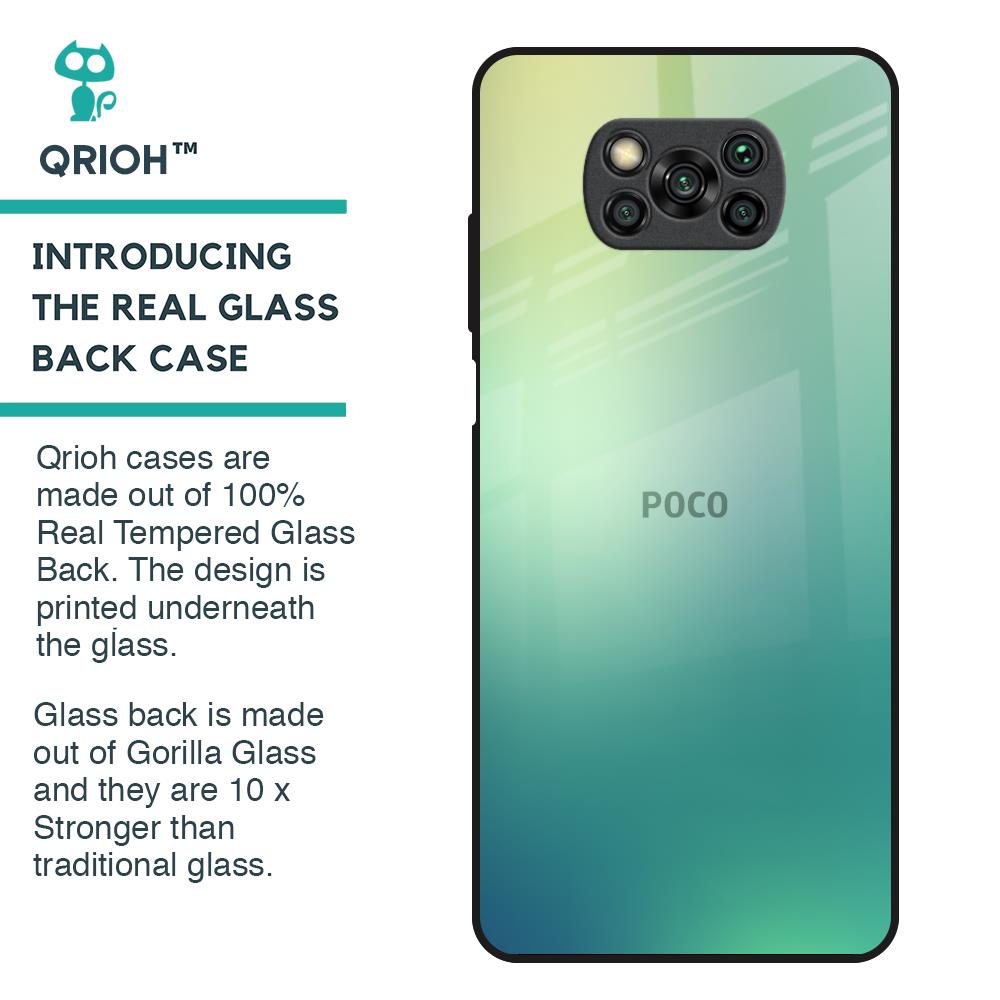Dusty Green Glass Case for Poco X3