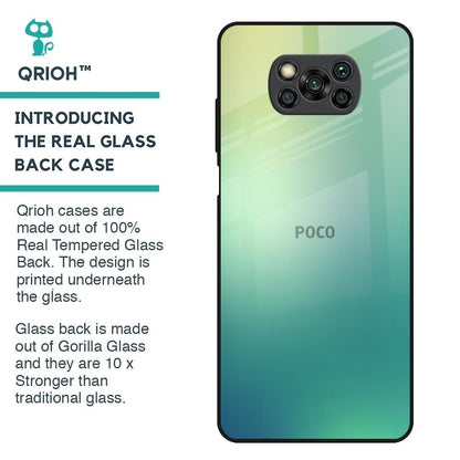 Dusty Green Glass Case for Poco X3