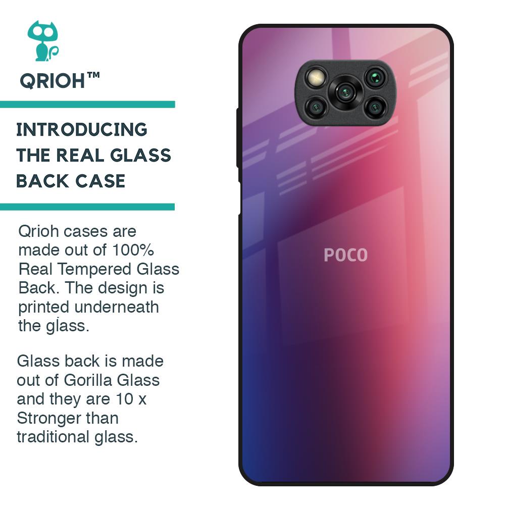 Multi Shaded Gradient Glass Case for Poco X3