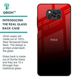 Maroon Faded Glass Case for Poco X3