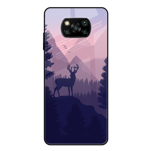 Deer In Night Poco X3 Glass Cases & Covers Online
