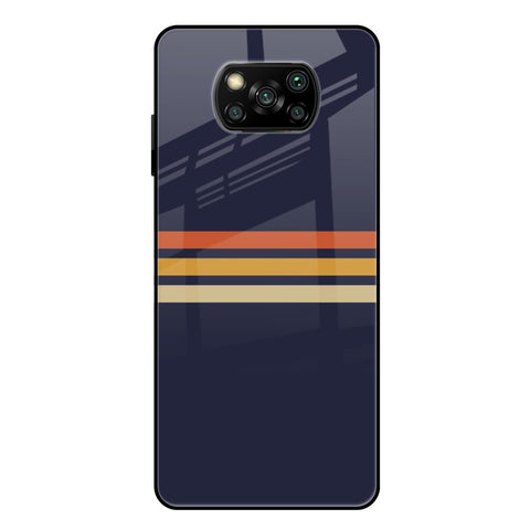 Tricolor Stripes Poco X3 Glass Cases & Covers Online