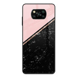 Marble Texture Pink Poco X3 Glass Cases & Covers Online