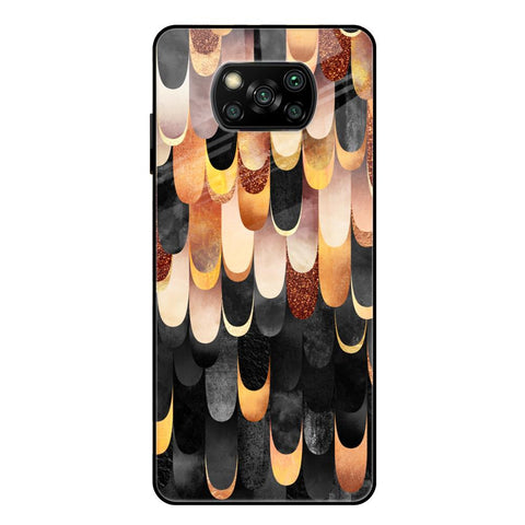 Bronze Abstract Poco X3 Glass Cases & Covers Online
