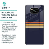 Tricolor Stripes Glass Case For Poco X3