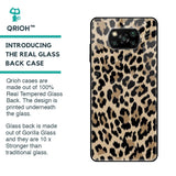 Leopard Seamless Glass Case For Poco X3