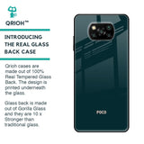 Hunter Green Glass Case For Poco X3