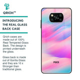 Colorful Waves Glass case for Poco X3