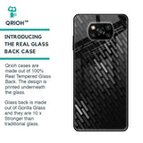 Dark Abstract Pattern Glass Case For Poco X3