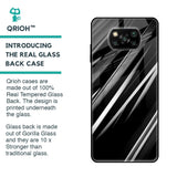 Black & Grey Gradient Glass Case For Poco X3
