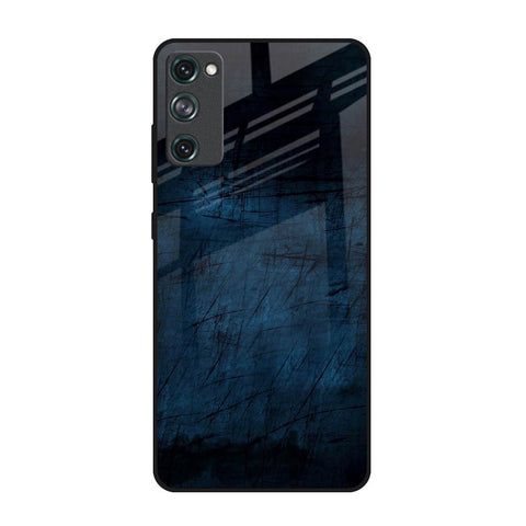 Dark Blue Grunge Samsung Galaxy S20 FE Glass Back Cover Online