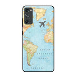Travel Map Samsung Galaxy S20 FE Glass Back Cover Online