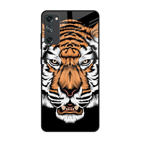 Angry Tiger Samsung Galaxy S20 FE Glass Back Cover Online