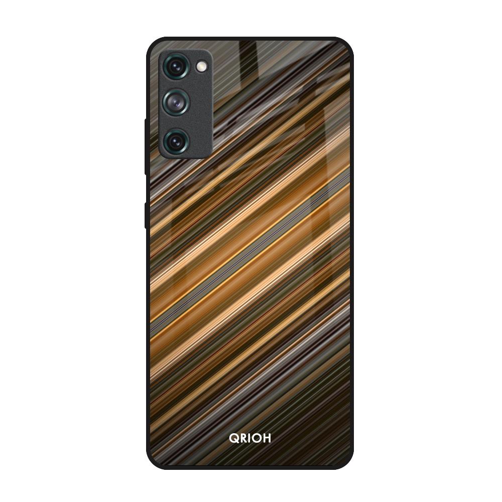 Diagonal Slash Pattern Samsung Galaxy S20 FE Glass Back Cover Online