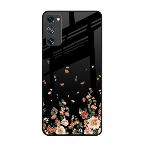 Floating Floral Print Samsung Galaxy S20 FE Glass Back Cover Online