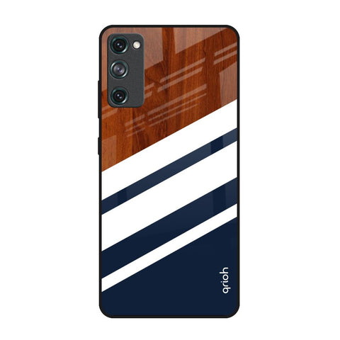 Bold Stripes Samsung Galaxy S20 FE Glass Back Cover Online