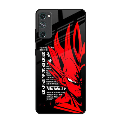 Red Vegeta Samsung Galaxy S20 FE Glass Back Cover Online
