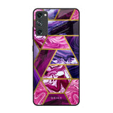 Electroplated Geometric Marble Samsung Galaxy S20 FE Glass Back Cover Online